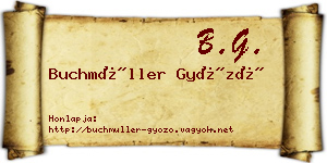 Buchmüller Győző névjegykártya