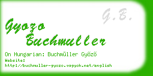 gyozo buchmuller business card