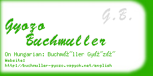 gyozo buchmuller business card